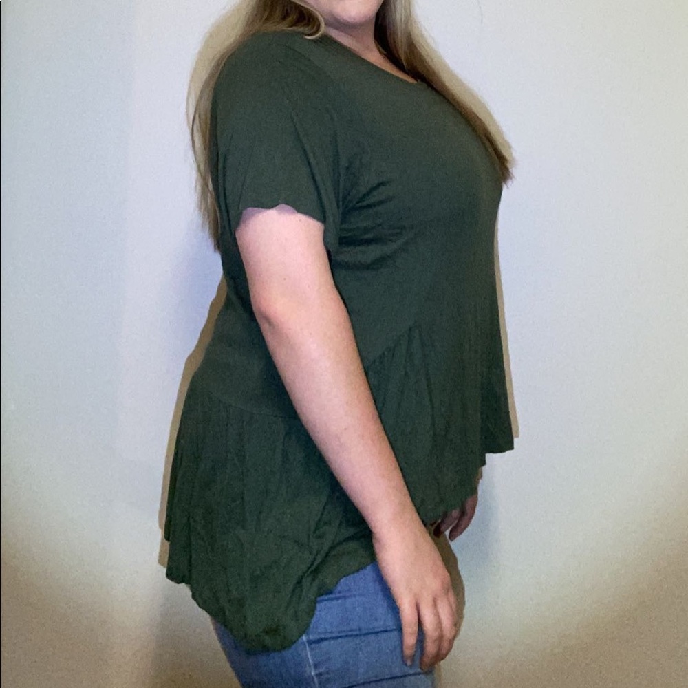 Green Dressy/Casual Shirt